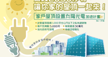 家戶屋頂設置太陽光電加速計畫